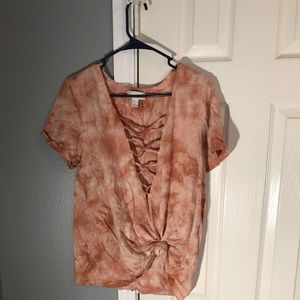 Forever21 cris cross shirt
